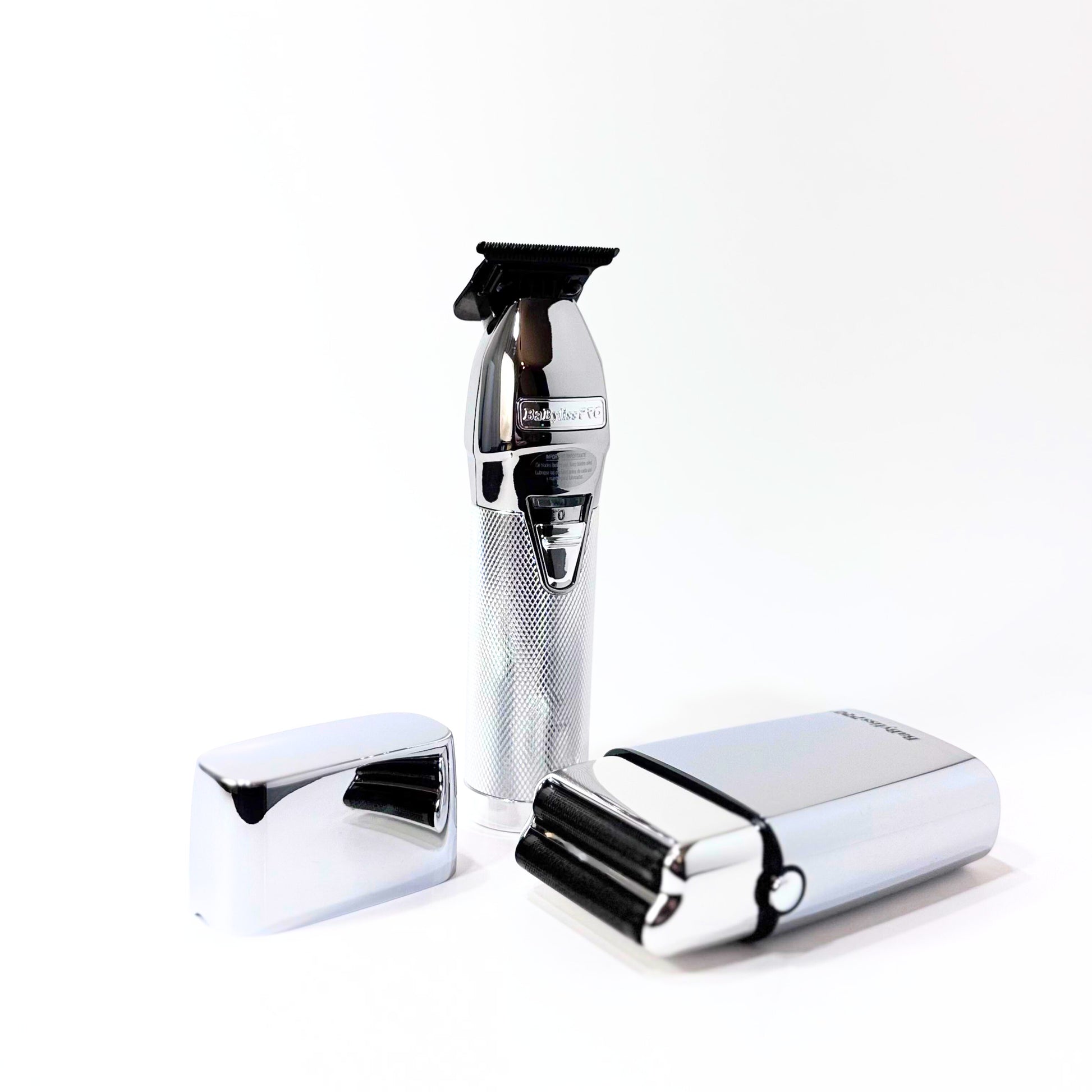babylisspro silver fx trimmer shaver combo shaver cap off