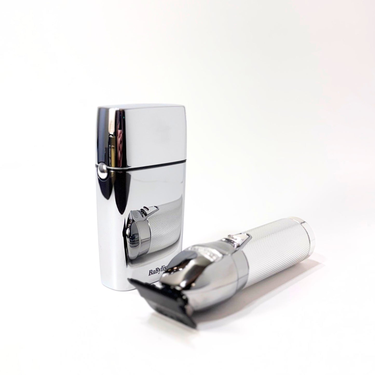 babylisspro silver fx trimmer shaver combo shaver next to trimmer