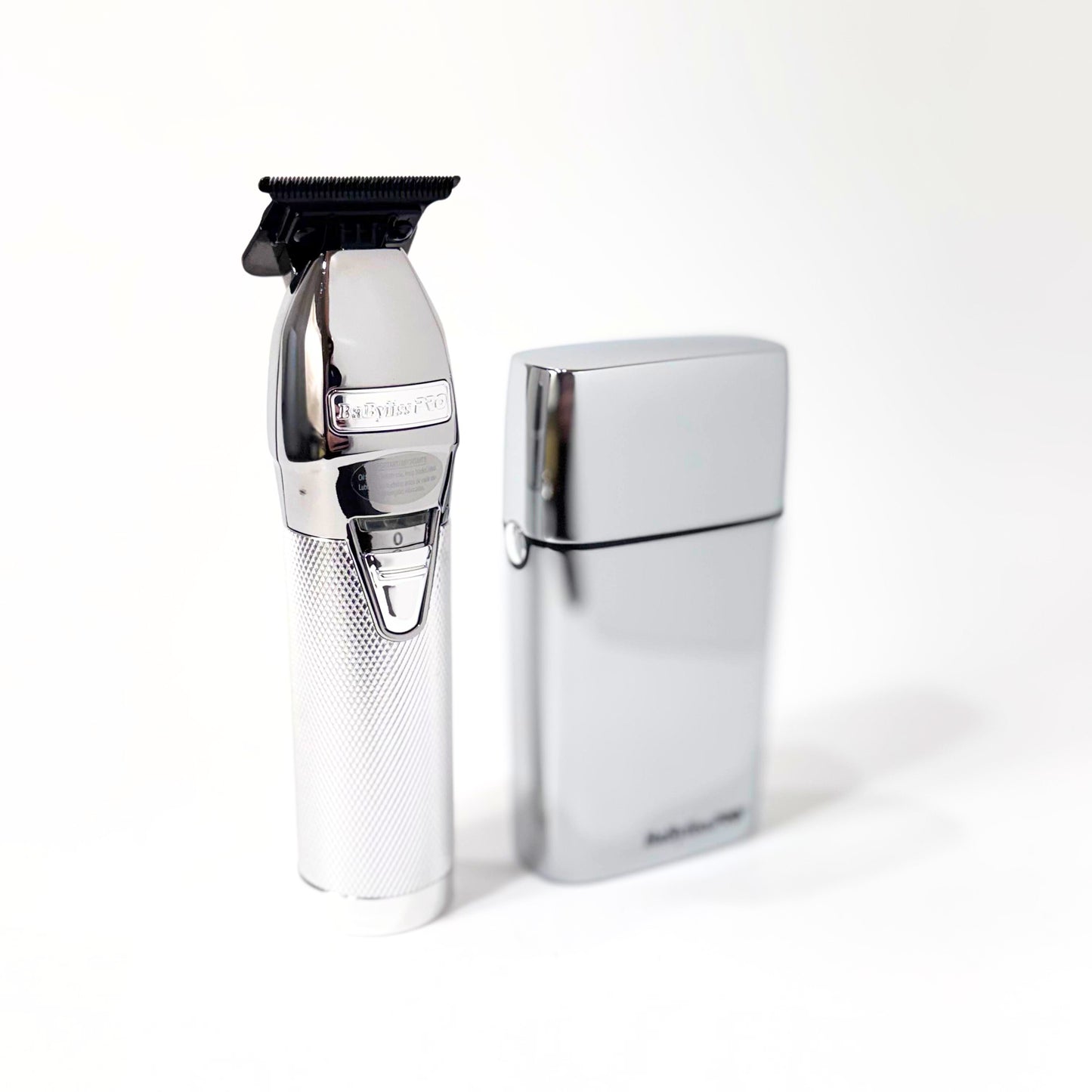 babylisspro silver fx trimmer shaver combo standing upright
