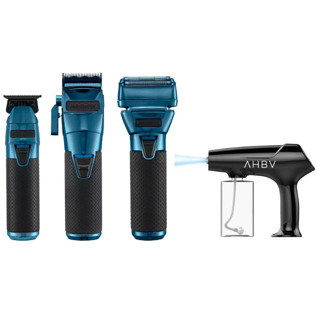 BaBylissPRO FXONE Clipper, Trimmer & Shaver Bundle with Common Wealth Nano Mist Sprayer – Professional Grooming Kit
