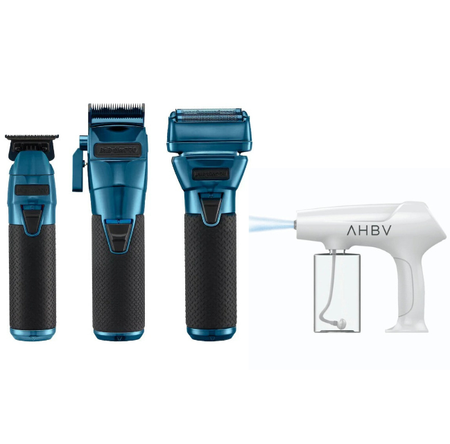 BaBylissPRO FXONE Clipper, Trimmer & Shaver Bundle with Common Wealth Nano Mist Sprayer – Professional Grooming Kit