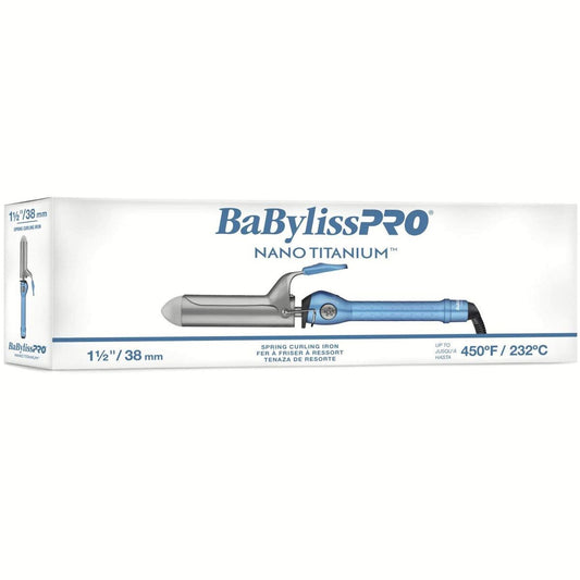 BaBylissPRO Nano Titanium 1½" Spring Curling Iron BNT150S – Salon-Grade Styling with Turbo Heat & Sol-Gel Technology
