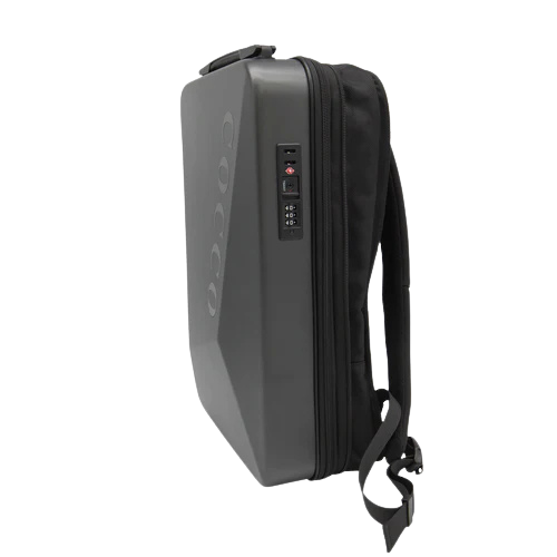 side view of cocco barber backpack